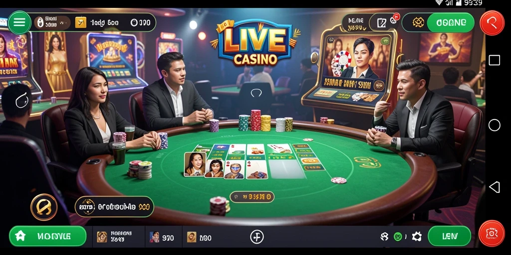 Screenshot gameplay Live Casino yang mendebarkan di 9939.