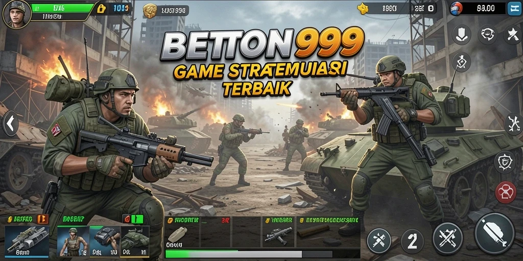 Tangkapan layar BETON999 menampilkan aksi pertempuran yang seru dan strategis.