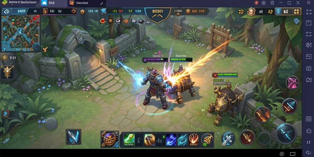 Tampilan gameplay menarik dengan berbagai strategi di BOS01.
