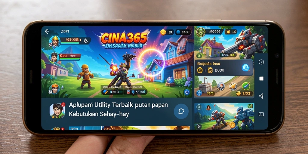 Tampilan antarmuka pengguna CINA365 yang sederhana dan intuitif.