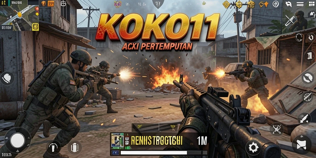 Tampilan menakjubkan dari gameplay FPS KOKO11, penuh aksi dan strategi.
