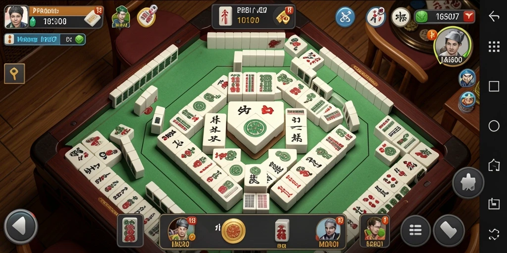Tampilan menarik dari permainan Mahjong PRG007 saat dimainkan.